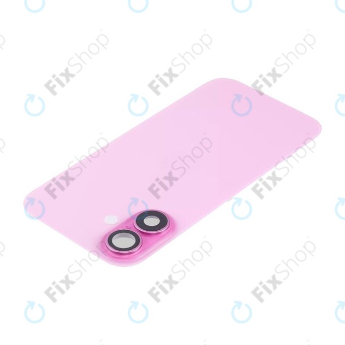 Apple iPhone 16 Plus - Sticlă pentru carcasa din spate + Sticlă cameră + Placă metalică + Magneți MagSafe (Pink)