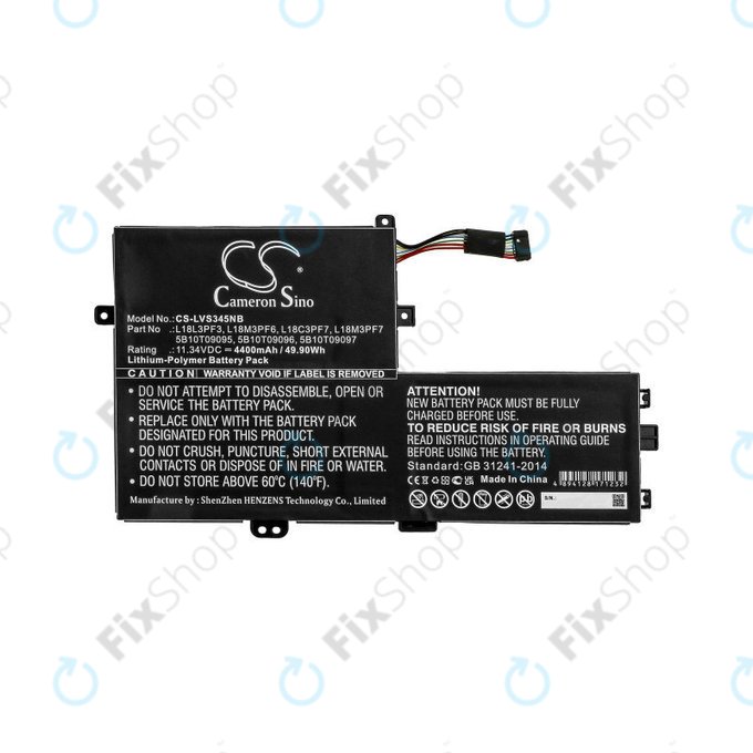 Baterie pentru Lenovo IdeaPad C340 14, 15, 4400mAh, Li-Pol, 11.34V, 5B10T09095, HQ