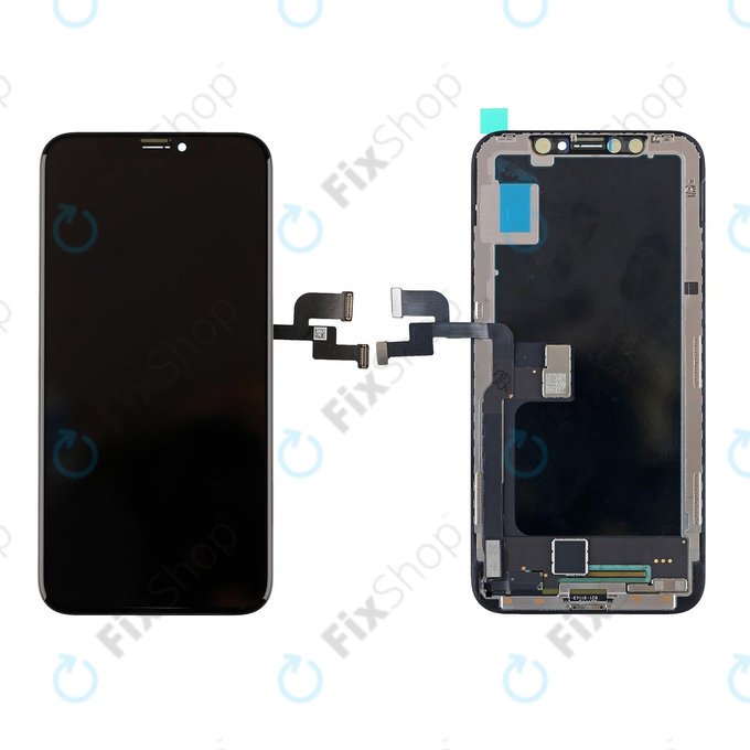 Apple iPhone X - Ecran LCD + Sticlă Tactilă + Ramă Hard OLED FixPremium