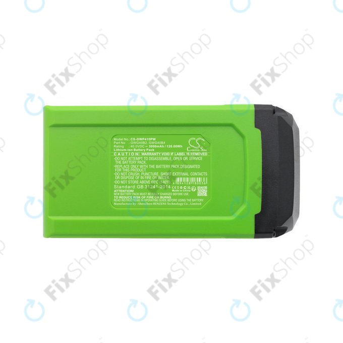 Baterie pentru AKU tools Greenworks, 3000mAh, Li-Ion, 40V, GWG40B2, HQ
