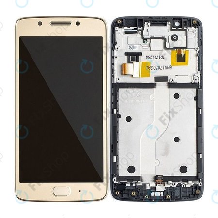 Motorola Moto G5 XT1676 - Ecran LCD + Sticlă Tactilă + Ramă (Gold) TFT