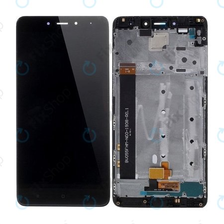 Xiaomi Redmi Note 4 (Mediatek) - Ecran LCD + Sticlă Tactilă + Ramă (Black) TFT