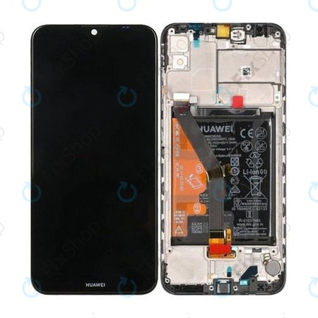 Huawei Y6 (2019) - Ecran LCD + Sticlă Tactilă + Ramă + Baterie (Midnight Black) - 02352LVM, 02352LVN Genuine Service Pack