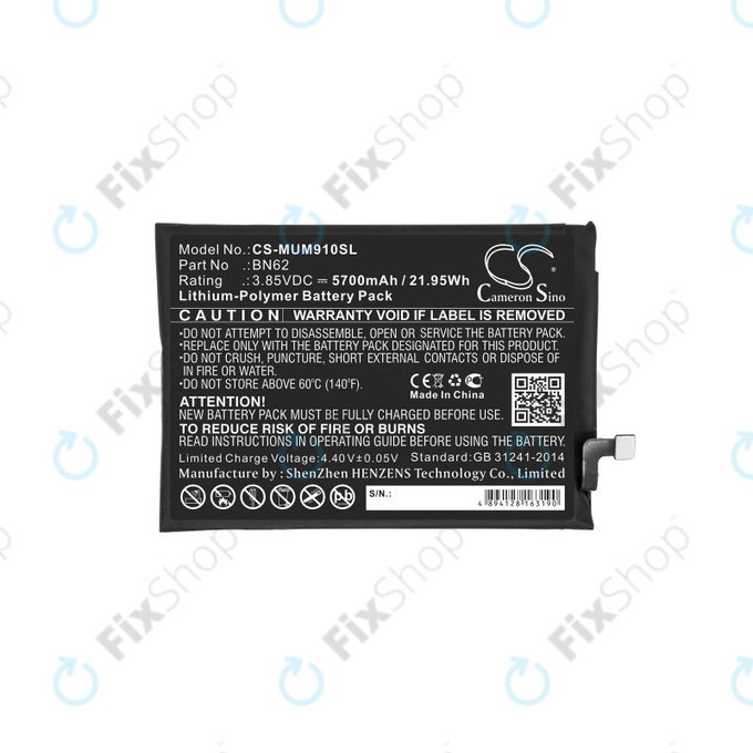 Xiaomi Redmi 9T - Baterie BN62 5700mAh HQ