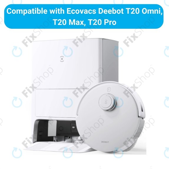 Set de piese de schimb pentru Ecovacs T20, T20 Max, T20 Pro (1x Perie principală, 2x Filter, 2x Perie laterală – albă, 4x Mop, 2x Sac de praf)