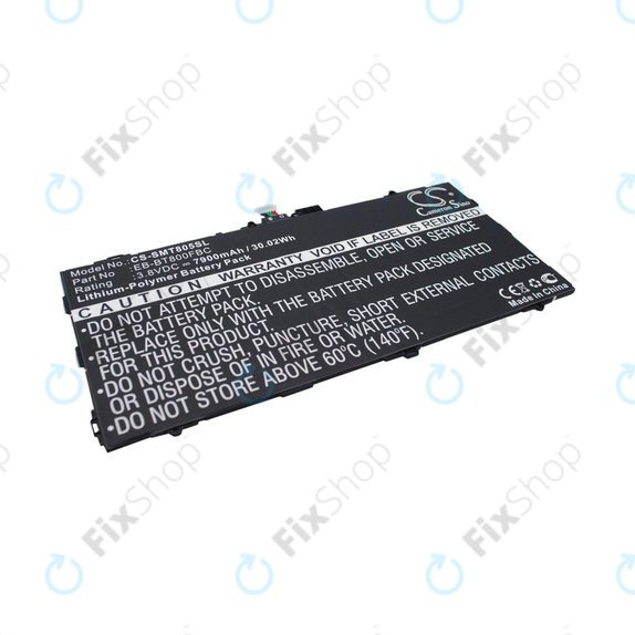 Baterie pentru Samsung Galaxy Tab S 10.5, 7900mAh, Li-Pol, 3.8V, EB-BT800FBC, HQ