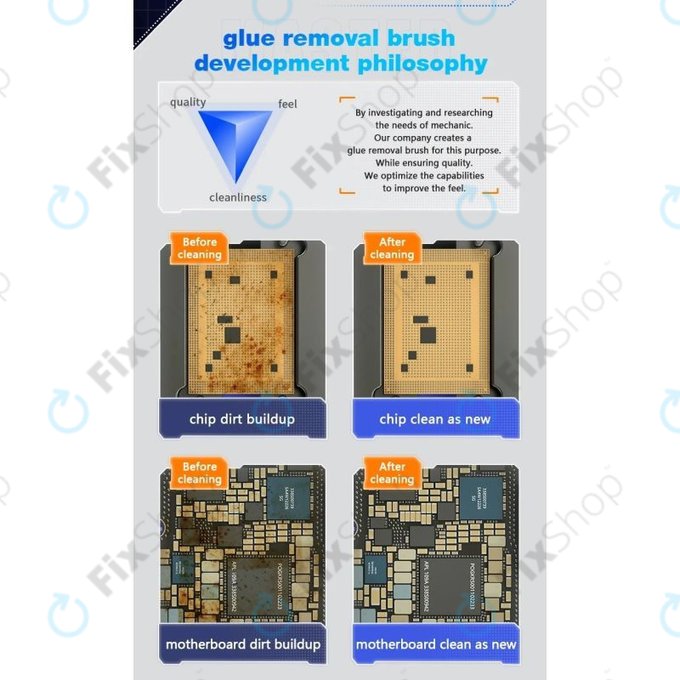 Mechanic - Perie din oțel pentru PCB/BGA pentru curățarea pad-urilor IC și îndepărtarea adezivului