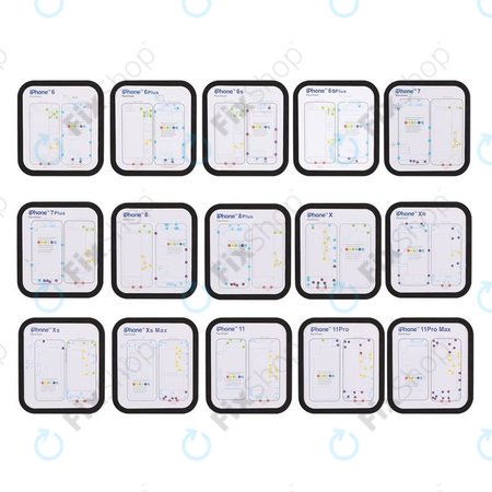 Organizator magnetic de șuruburi cu diagramă (iPhone 6 - 11 Pro Max)