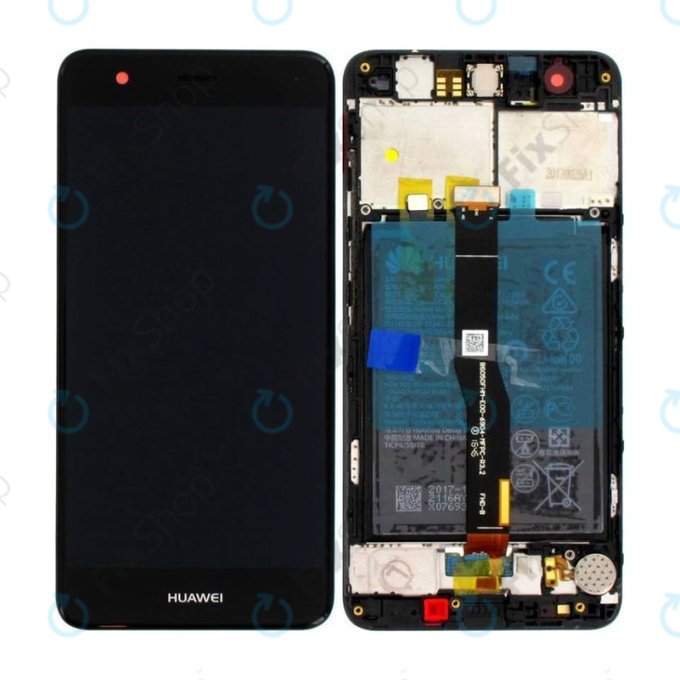 Huawei Nova - Ecran LCD + Sticlă Tactilă + Ramă + Baterie (Black) - 02351CKD, 02350YRH Genuine Service Pack