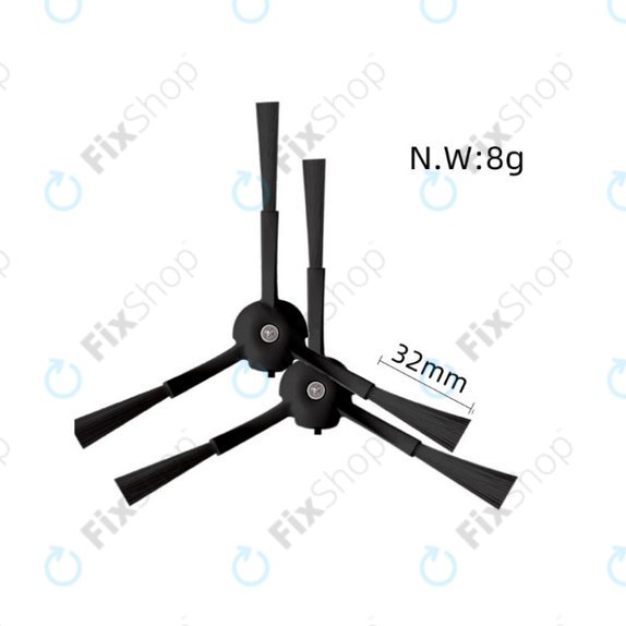 Set de piese de schimb pentru Xiaomi Roborock S8, S8+, S8 Pro Ultra (1 pereche de perii principale, 2x Filter, 2x Perie laterală – neagră)
