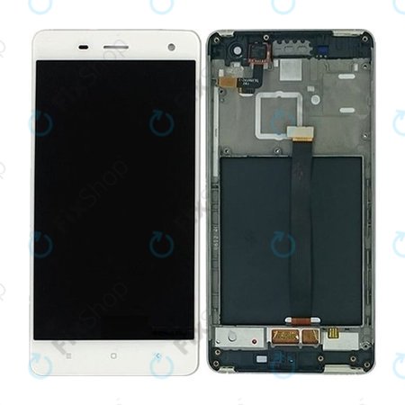 Xiaomi Mi 4 - Ecran LCD + Sticlă Tactilă + Ramă (White) TFT