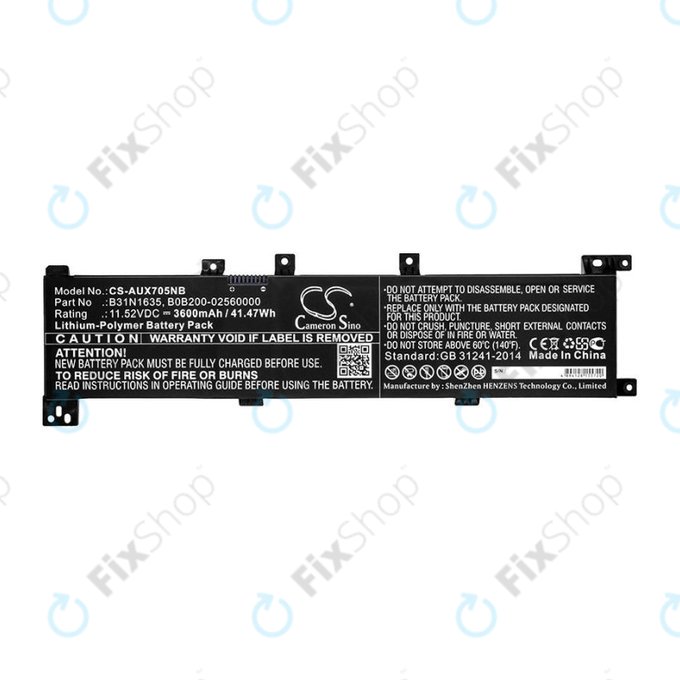 Baterie pentru Asus A705QA, Asus F705MA-Bx030t, 3600mAh, Li-Pol, 11.52V, B31N1635, HQ