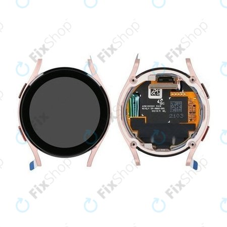 Samsung Galaxy Watch 4 40mm R865 - Ecran LCD + Sticlă Tactilă + Ramă (Pink Gold) - GH97-26411D Genuine Service Pack