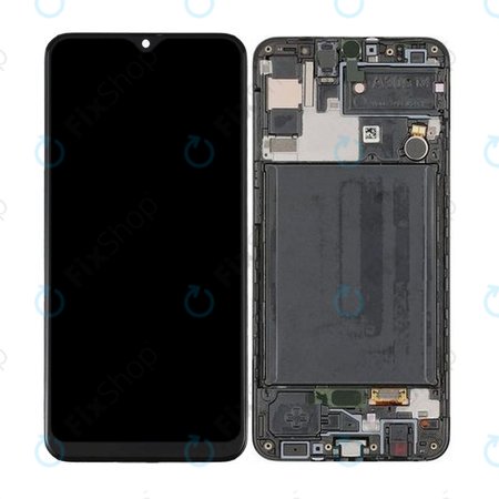 Samsung Galaxy A30s A307F - Ecran LCD + Sticlă Tactilă + Ramă (Prism Crush Black) OLED