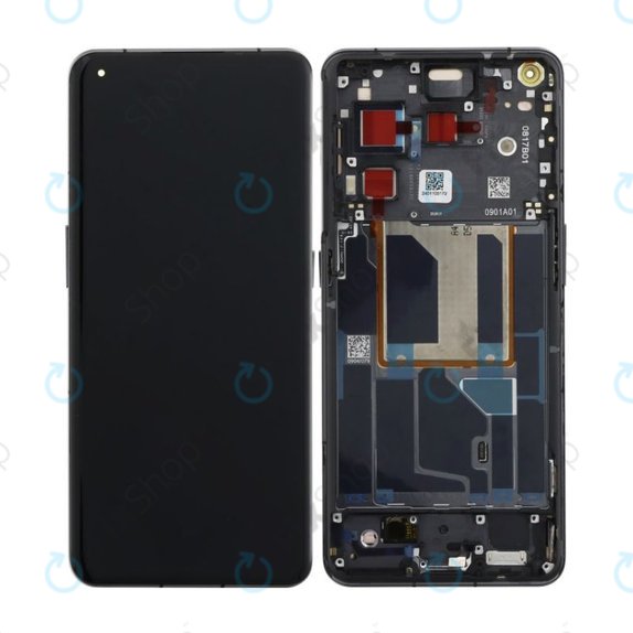 OnePlus 11 PHB110 - Ecran LCD + Sticlă Tactilă + Ramă (Titan Black) OLED