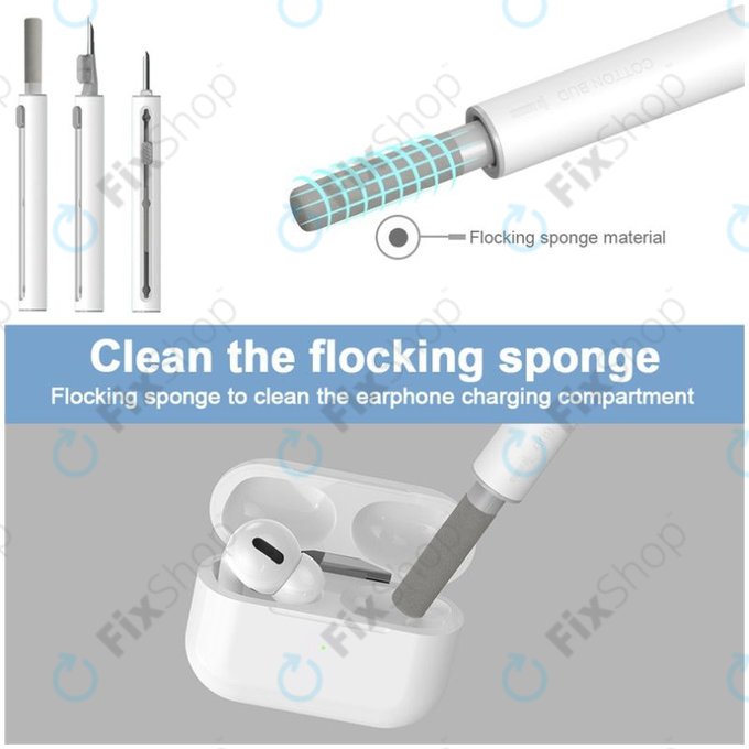 Stilou de curățare pentru curățarea telefoanelor și căștilor (alb)