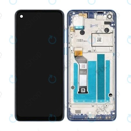 Motorola One Vision - Ecran LCD + Sticlă Tactilă + Ramă (Sapphire Blue) - 5D68C14352 Genuine Service Pack