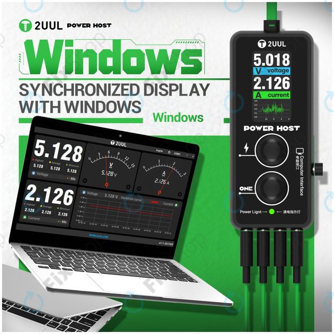 Tester digital USB-C de tensiune și curent (Power Host), 2UUL PW15