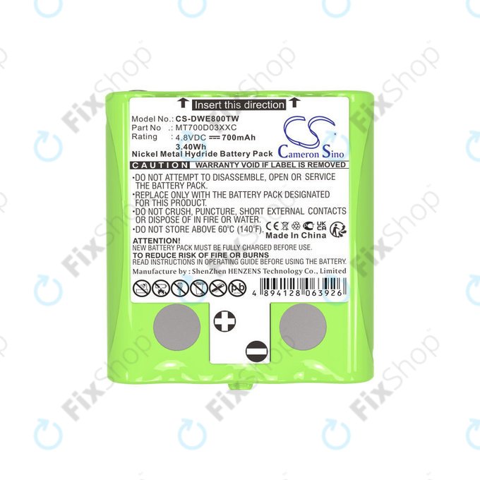 Baterie pentru Detewe Outdoor Pmr a Simvalley, 700mAh, Ni-MH, 4.8V, MT700D03XXC, HQ