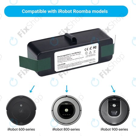 iRobot Roomba 600, 800, 900-series - Baterie 4502233, 4374392, 2130LI Li-Ion 14.8V 5800mAh
