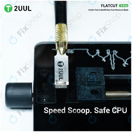 Lame pentru îndepărtarea adezivului underfill, tăietură plată, 2UUL DA28, 5 buc/pachet