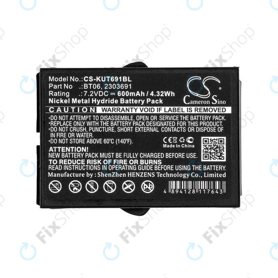 Baterie pentru Ikusi TM60, 61, 62, 600mAh, Ni-MH, 7.2V, BT06, HQ