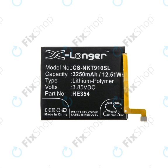 Baterie pentru Nokia 9 PureView, 3250mAh, Li-Pol, 3.85 V, HE354, HQ
