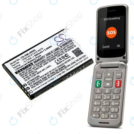 Baterie pentru Saiet Lumina, Ready, Single, Brondi Amico Favoloso, Gigaset GI390, 590, 800mAh, Li-Ion, 3.7V, V30145-K1310-X470, HQ