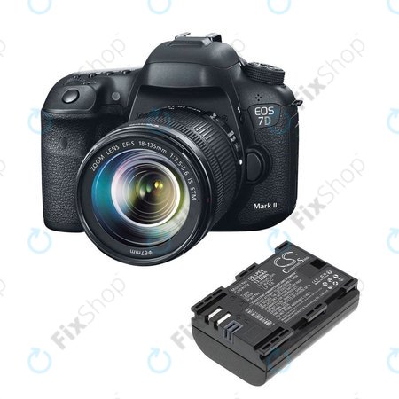 Baterie pentru Canon EOS 60D, 5D Mk II, 7D, 1800mAh, Li-Ion, 7.4V, LP-E6, HQ