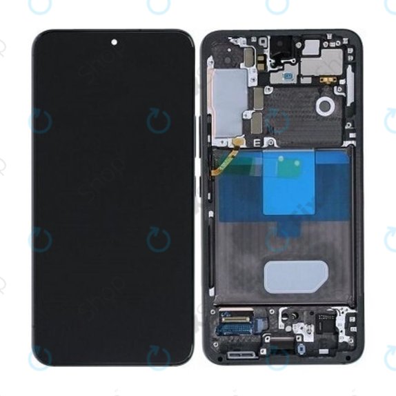 Samsung Galaxy S22 S901B - Ecran LCD + Sticlă Tactilă + Ramă (Phantom Black) OLED