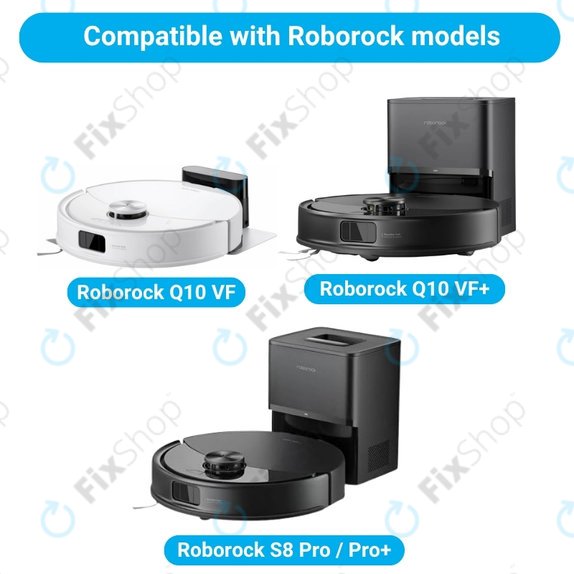 Set de piese de schimb pentru Xiaomi Roborock Q10 VF, Q10 VF+, S8 Pro, S8 Pro Plus (1x Perie principală, 2x Filter, 2x Perie laterală)
