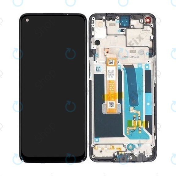 OnePlus Nord N10 5G - Ecran LCD + Sticla Tactilă + Ramă (Midnight Ice) - 2011100239 Genuine Service Pack