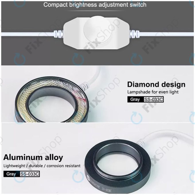 Sunshine SS-033C - Sticlă de Protecție a Obiectivului cu Iluminare LED