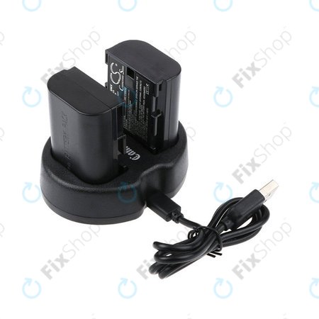 2 baterii cu încărcător pentruCanon EOS 5D Mark II, EOS 7D, 2000mAh, Li-Ion, 7.4V, LP-E6, HQ