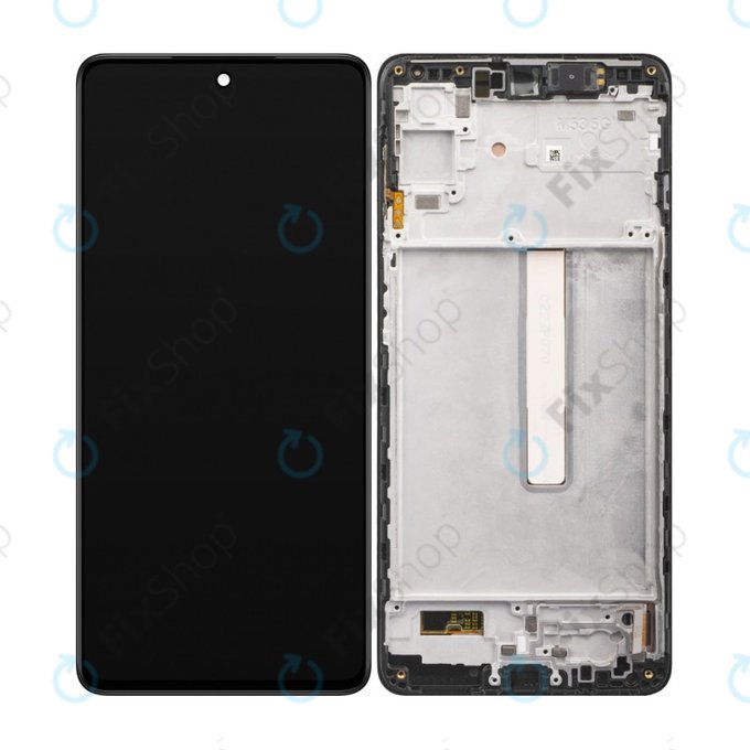 Samsung Galaxy M53 5G M536B - Ecran LCD + Sticlă Tactilă + Ramă (Black) OLED