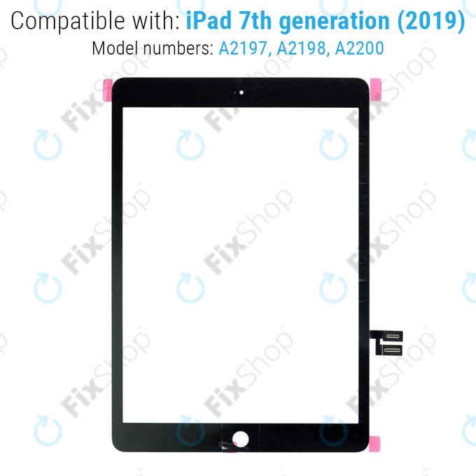 Apple iPad (7th Gen 2019, 8th Gen 2020) - Sticlă Tactilă (Black)