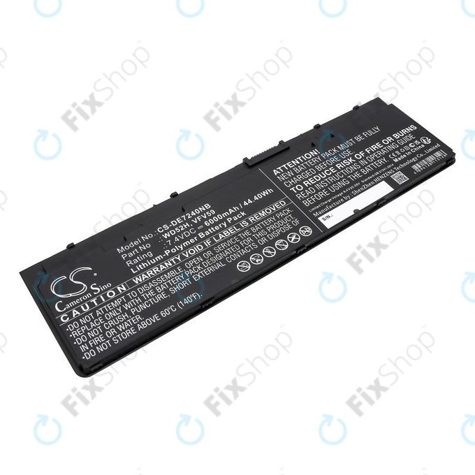 Baterie pentru Dell Latitude E7240, 7250, 12, 6000mAh, Li-Pol, 7.4V, VFV59, HQ
