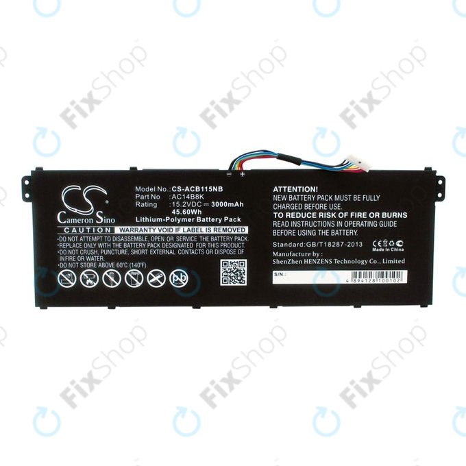 Baterie pentru Acer Aspire 5, 7 E5, V3, Chromebook 11, 13, 15, 3000mAh, Li-Pol, 15.2V, AC14B18K, HQ