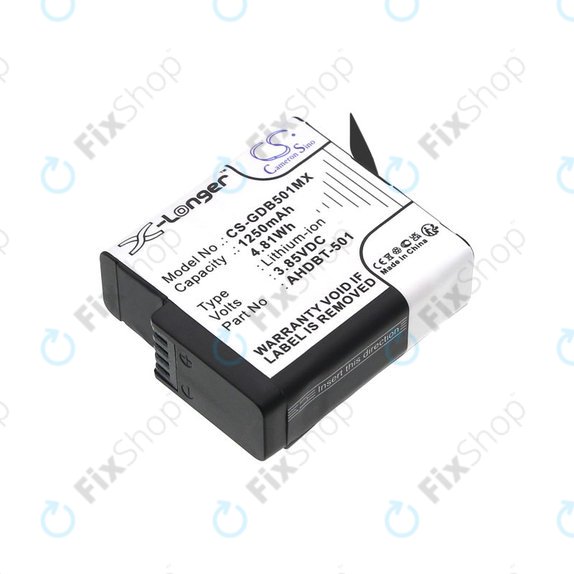 Baterie pentru Gopro Hero 8, Hero 6, 1250mAh, Li-Ion, 3.85V, AHDBT-501, HQ