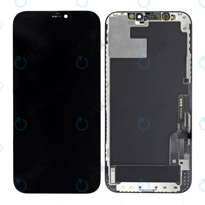 Apple iPhone 12, 12 Pro - Ecran LCD + Sticlă Tactilă + Ramă Hard OLED FixPremium