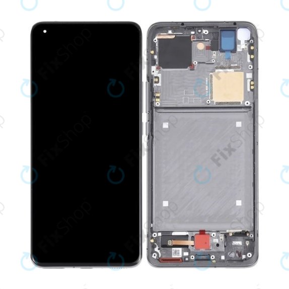 Xiaomi Mi 11 Ultra - Ecran LCD + Sticlă Tactilă + Ramă (Ceramic Black) OLED