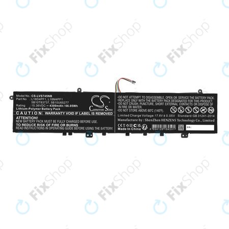 Baterie pentru Lenovo Yoga, 4300mAh, Li-Pol, 15.36V, L18D4PF1, HQ