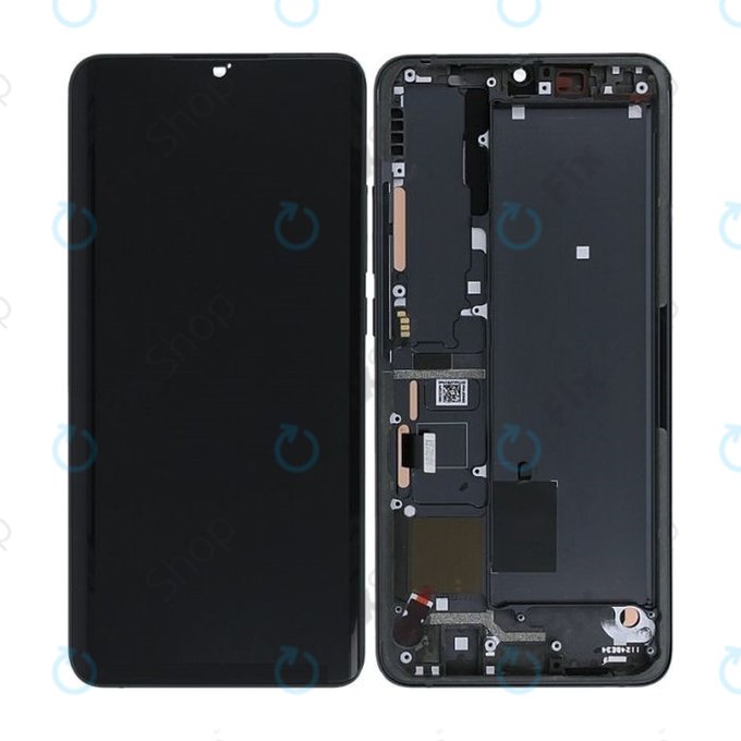Xiaomi Mi Note 10, Mi Note 10 Pro - Ecran LCD + Sticlă Tactilă + Ramă (Midnight Black) - 56000300F400 Genuine Service Pack