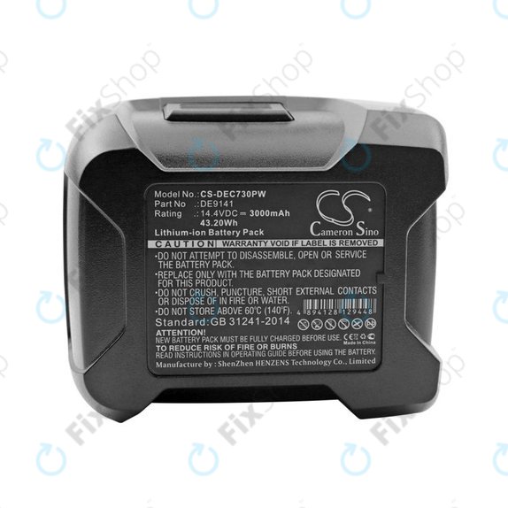 Baterie pentru Dewalt DC528, DC612, DC728, DC830, Wurth BS 14-A, 3000mAh, Li-Ion, 14.4V, DE9141, HQ