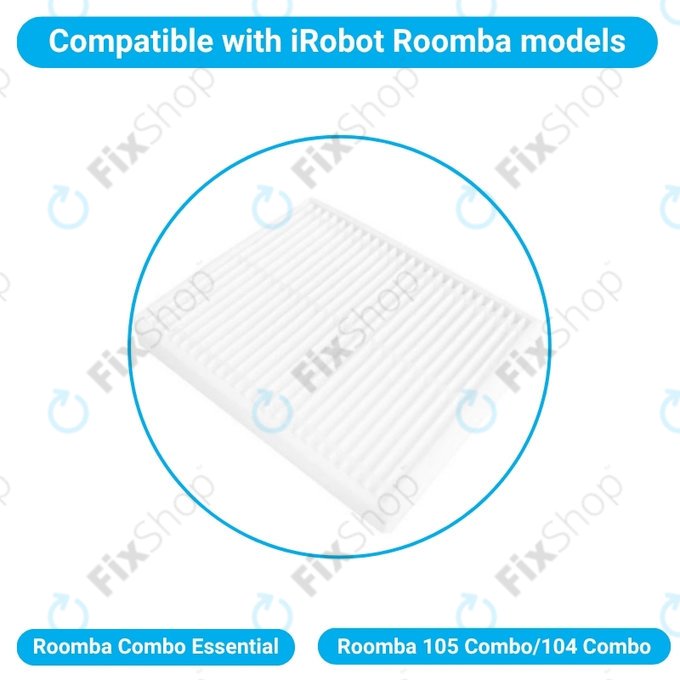 Filtru de praf, 2 buc. pentru iRobot Roomba Combo Essential, Roomba 105 Combo, 104 Combo