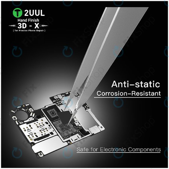 Pensetă de precizie, finisată manual 3D-X, 2UUL TW02