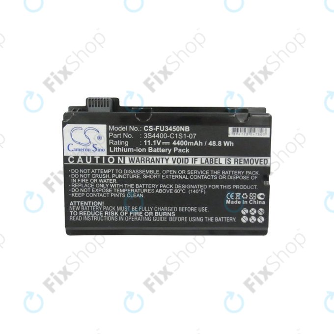 Baterie pentru Fujitsu Amilo Pi3450, Amilo Pi3525, Amilo Pi3540, 4400mAh, Li-Ion, 11.1V, 3S4400-C1S1-07, HQ