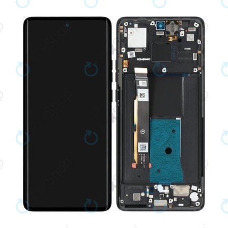 Motorola Edge 40 - Ecran LCD + Sticla Tactilă + Ramă (Eclipse Black) - 5D68C22670 Genuine Service Pack
