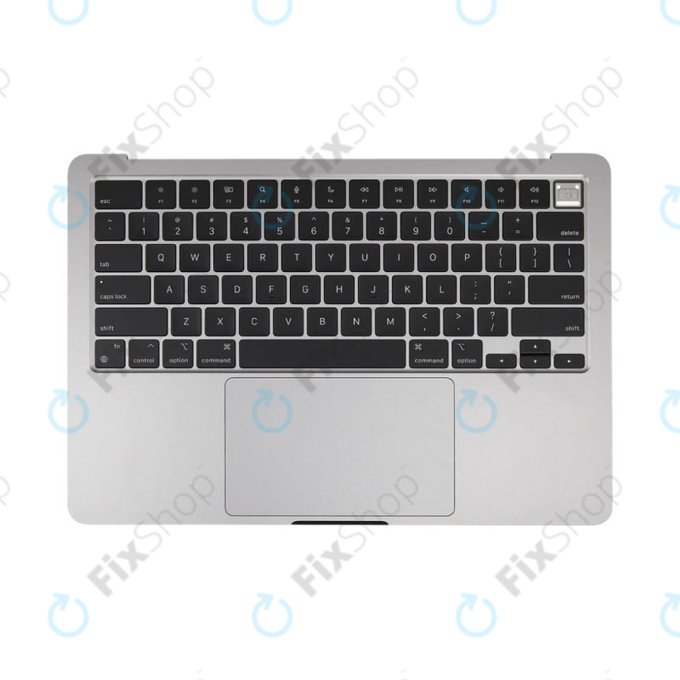 Ramă superioară tastatură pentru MacBook Air 13", A3113 (2024), cu tastatură US și baterie, Space Gray, 661-40227, Genuine Apple