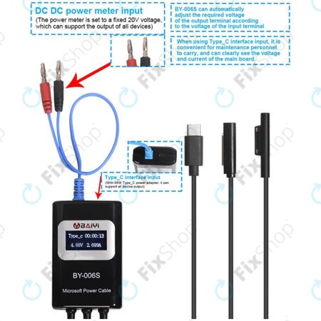BY-006S - Cablu de Alimentare Multifuncțional pentru Microsoft Surface Book, Go, Laptop, Pro, RT